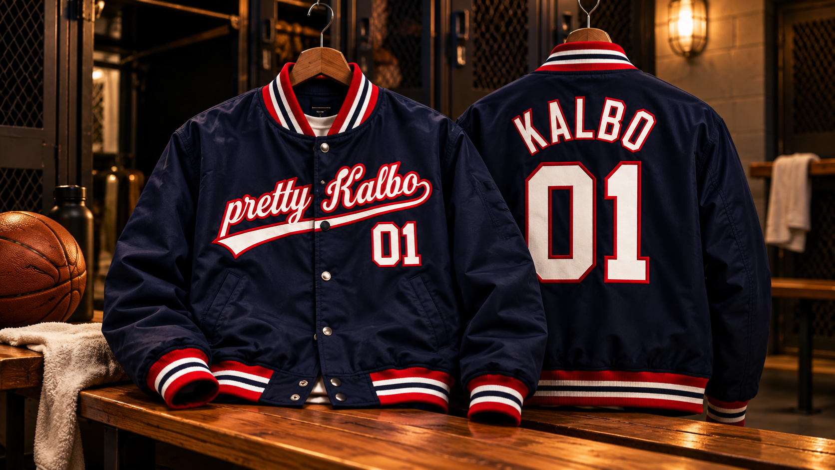 KALBO NO. 001 Varsity Jacket Lifestyle