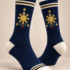 KALBO Holiday Sun & Stars Crew Socks (Navy)