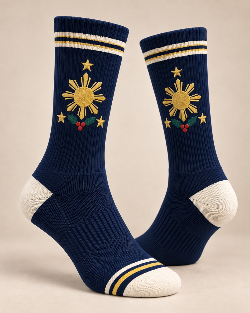 KALBO Holiday Sun & Stars Crew Socks (Navy)